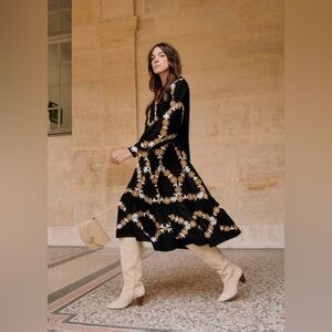 Sézane Belinda Boheme Dress Ecru Embroidery Size UK34/ US 2 NWT